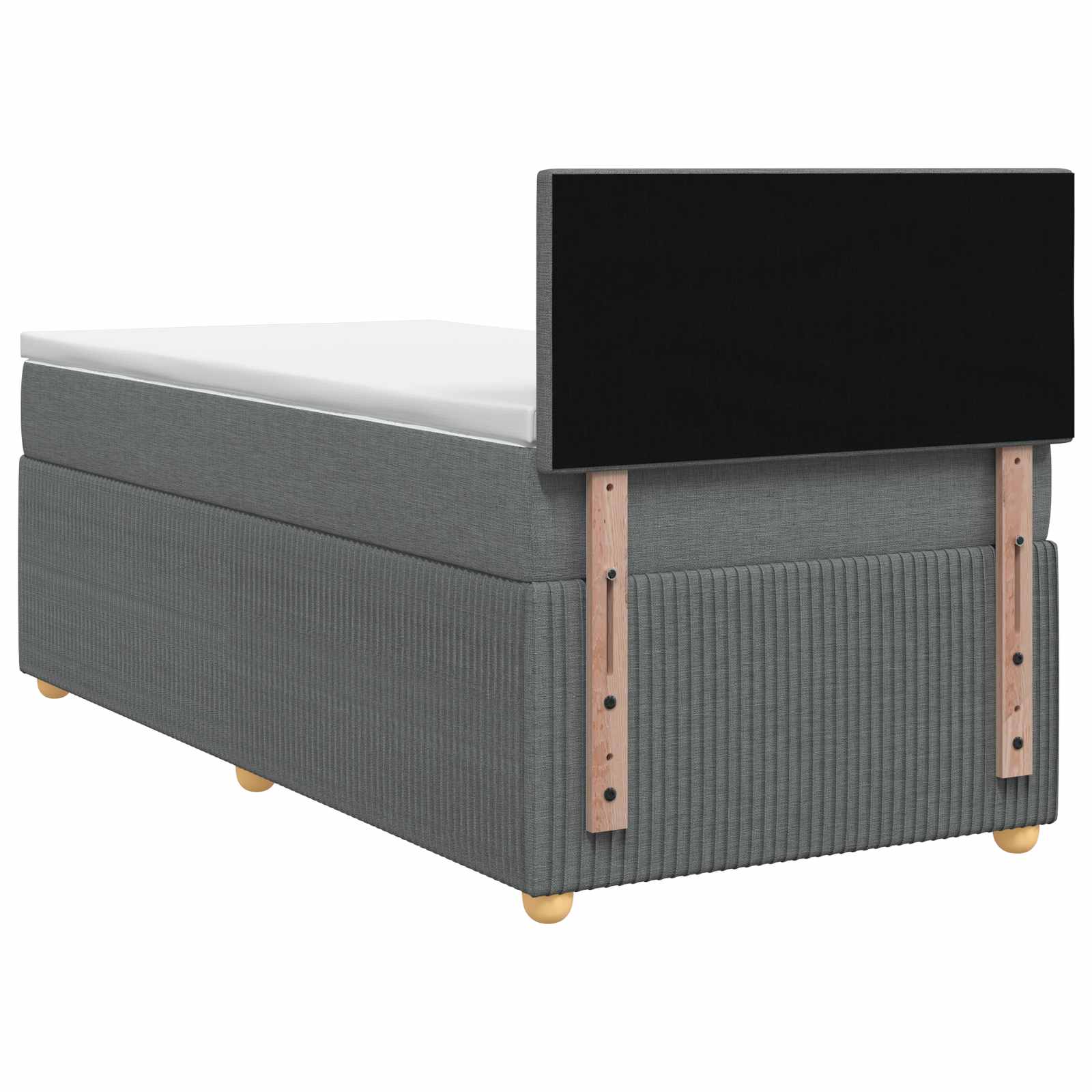 Boxspring krevet s madracem Tamnosiva 100 x 200 cm Tkanina