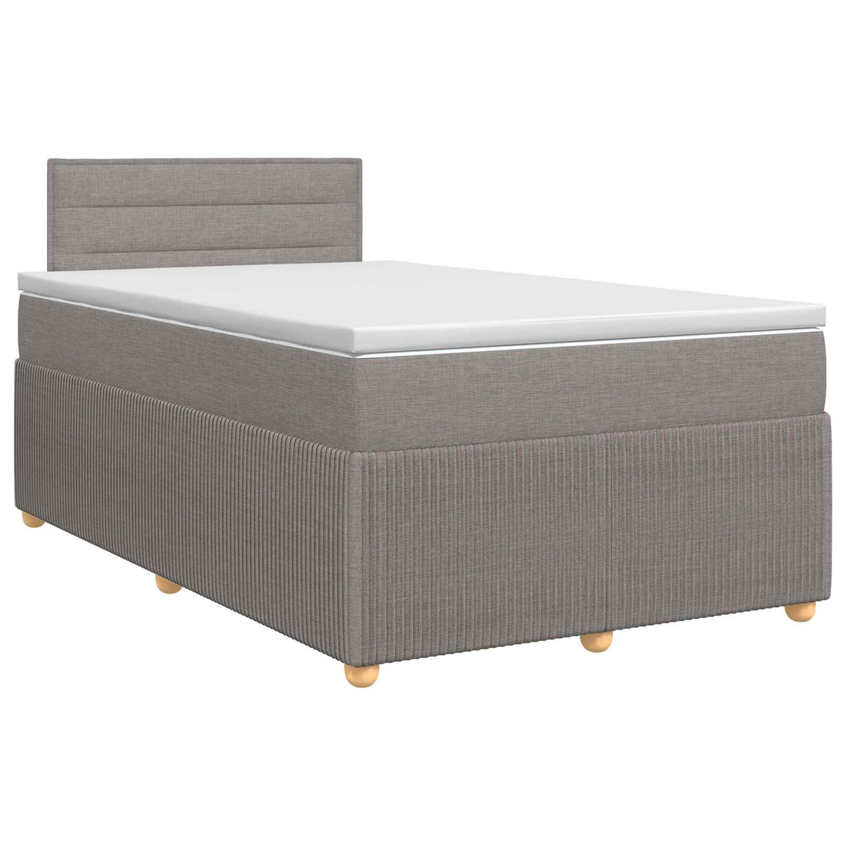 Boxspring krevet s madracem Sivosmeđa 120 x 190 cm Tkanina