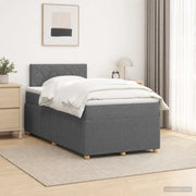 Boxspring krevet s madracem Tamnosiva 120 x 190 cm Tkanina