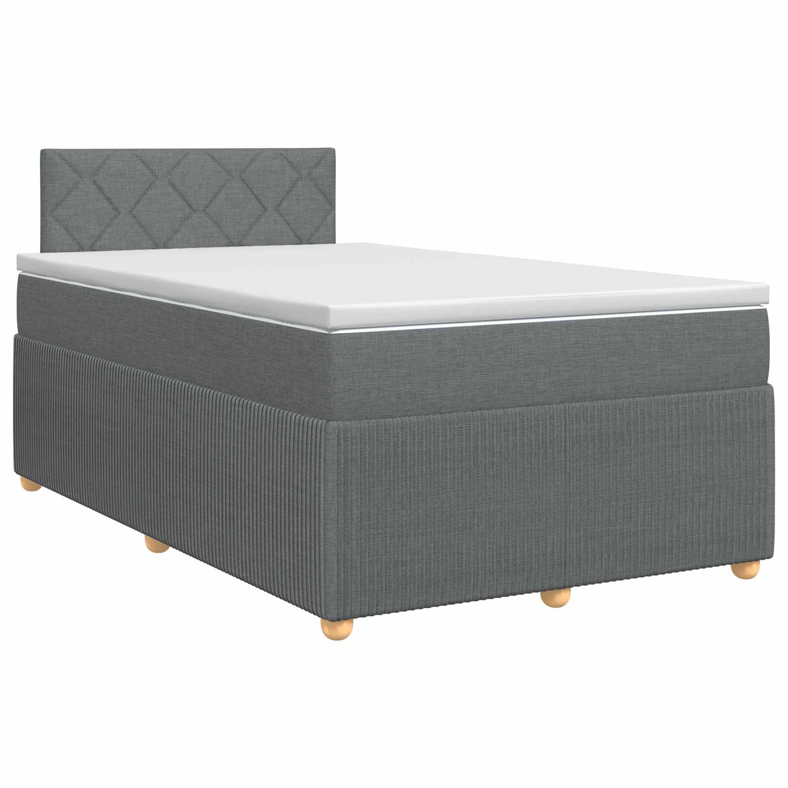 Boxspring krevet s madracem Tamnosiva 120 x 190 cm Tkanina