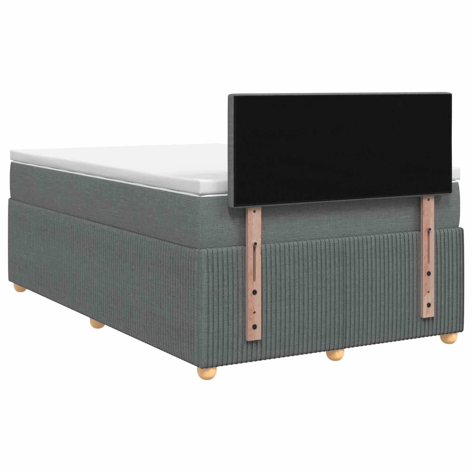 Boxspring krevet s madracem Tamnosiva 120 x 190 cm Tkanina