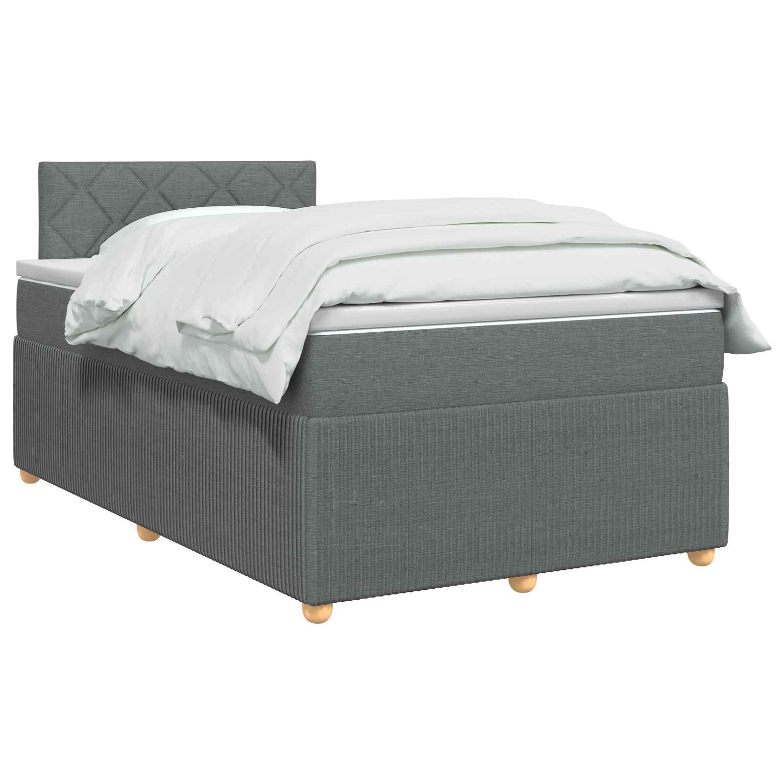 Boxspring krevet s madracem Tamnosiva 120 x 190 cm Tkanina