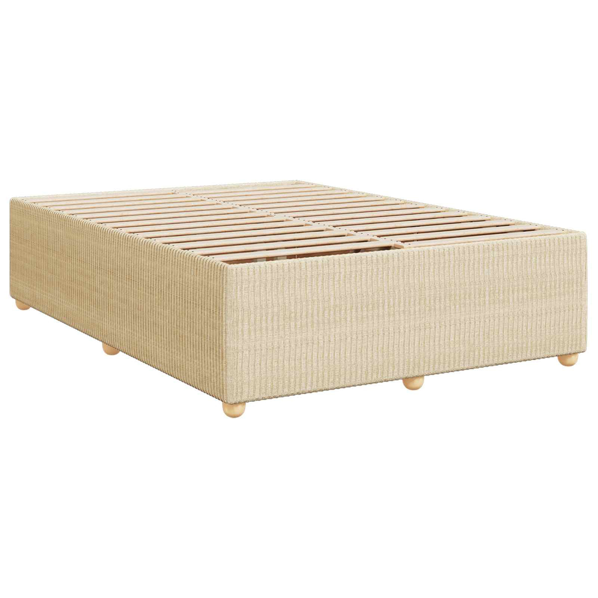 Boxspring krevet s madracem Krem 140 x 190 cm Tkanina