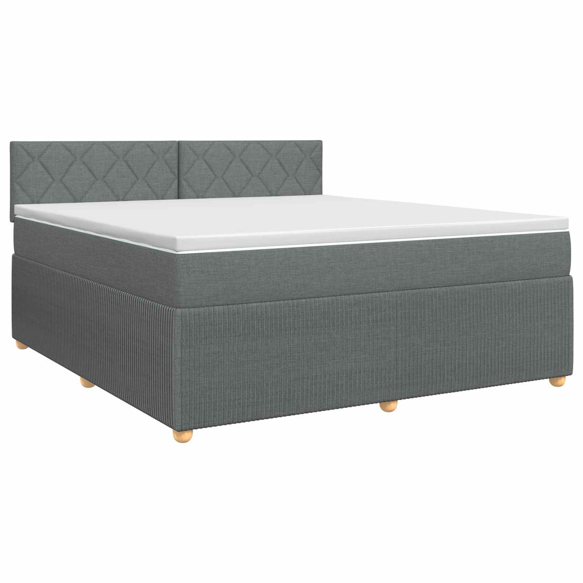Boxspring krevet s madracem Tamnosiva 140 x 190 cm Tkanina 190 x 144 x 100.5 cm