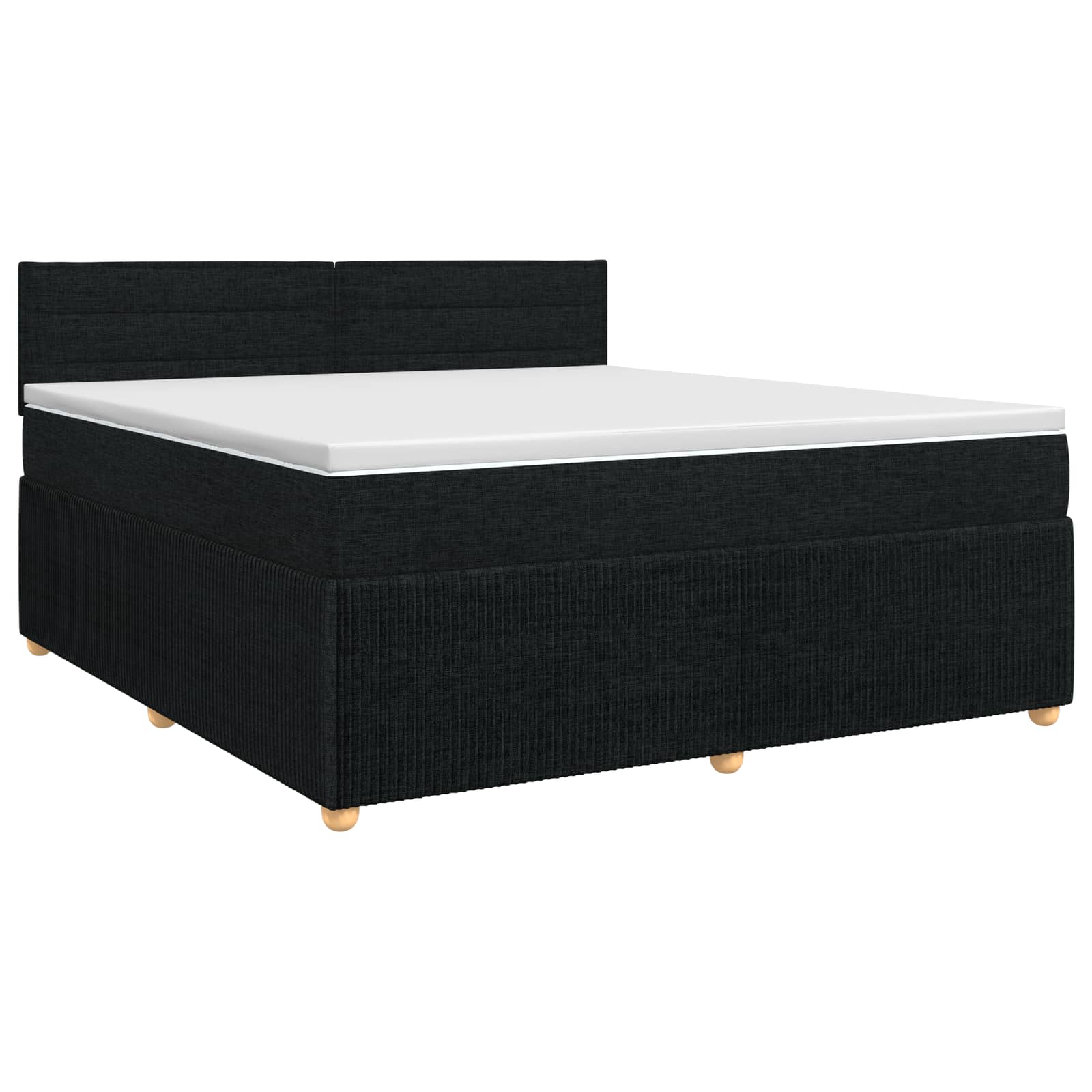 Boxspring krevet s madracem Crna 140 x 200 cm Tkanina