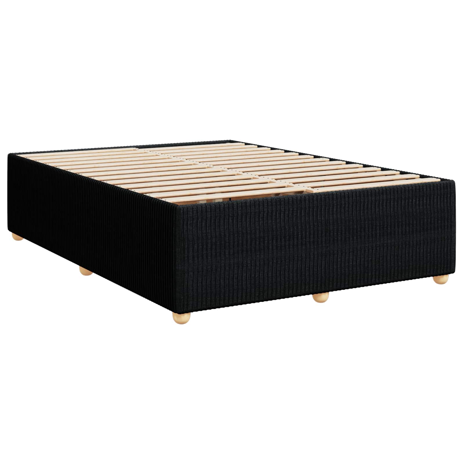 Boxspring krevet s madracem Crna 140 x 200 cm Tkanina
