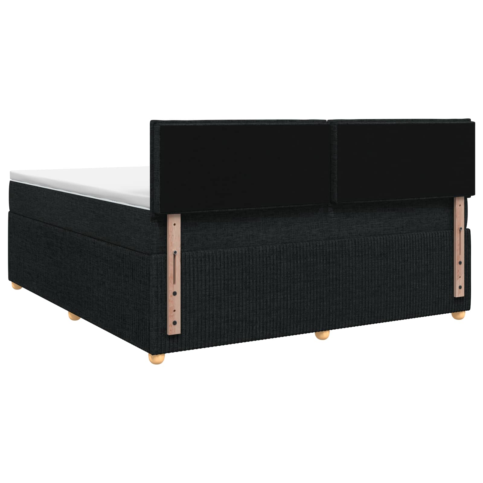 Boxspring krevet s madracem Crna 140 x 200 cm Tkanina