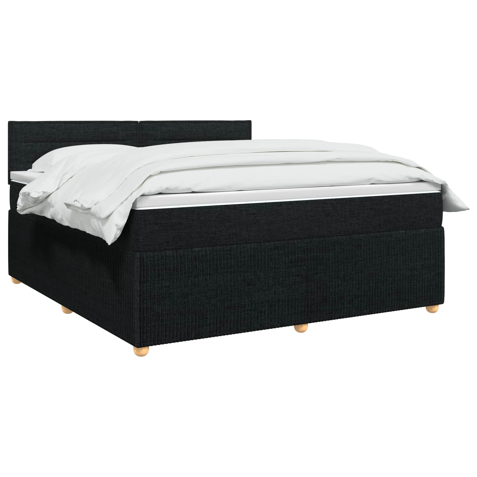 Boxspring krevet s madracem Crna 140 x 200 cm Tkanina