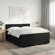 Boxspring krevet s madracem Crna 140 x 200 cm Tkanina