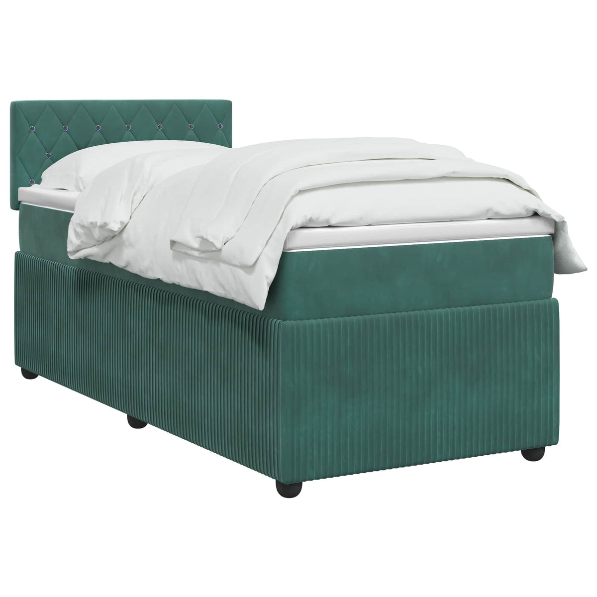 Boxspring krevet s madracem Tamnozelena 80 x 200 cm Baršun