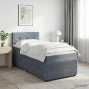 Boxspring krevet s madracem Tamnosiva 80 x 200 cm Baršun Plava