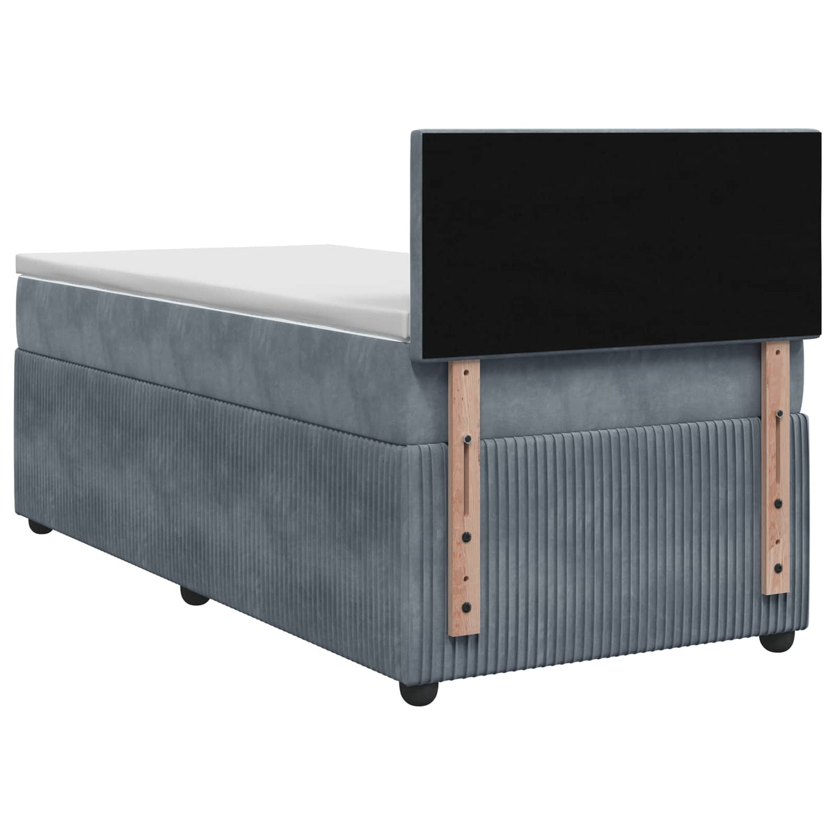 Boxspring krevet s madracem Tamnosiva 80 x 200 cm Baršun Plava