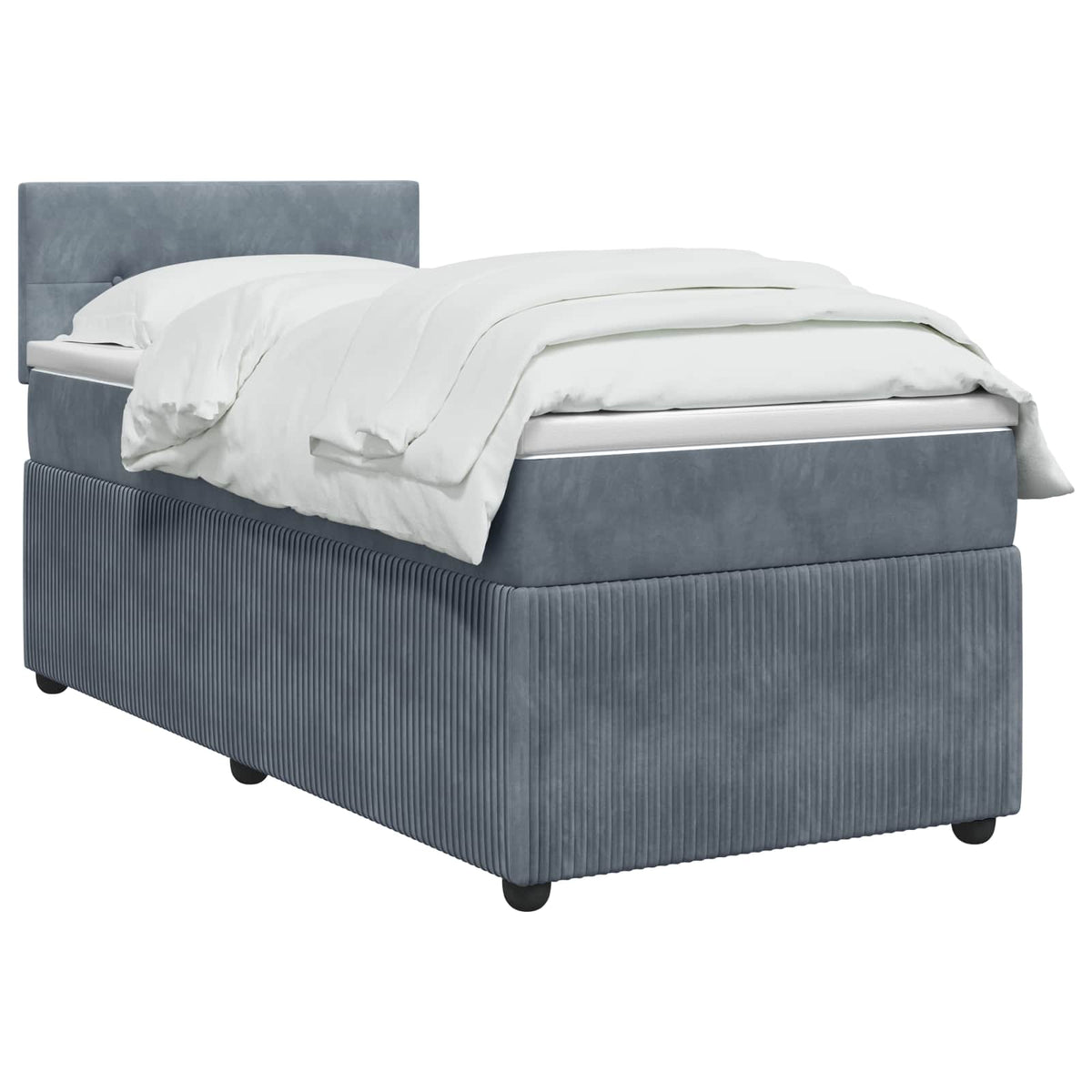 Boxspring krevet s madracem Tamnosiva 80 x 200 cm Baršun Plava
