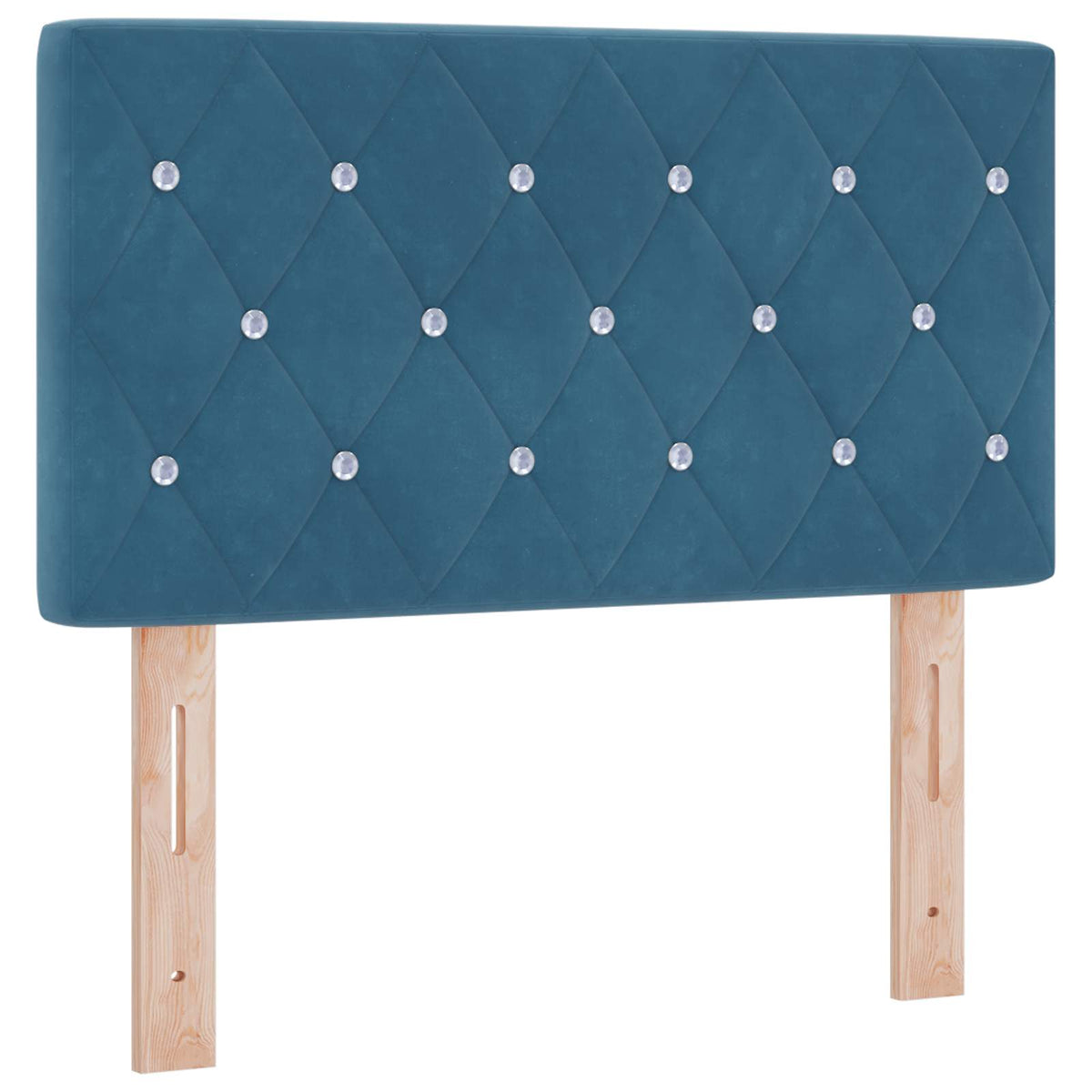 Boxspring krevet s madracem Tamno plava 90 x 190 cm Baršun