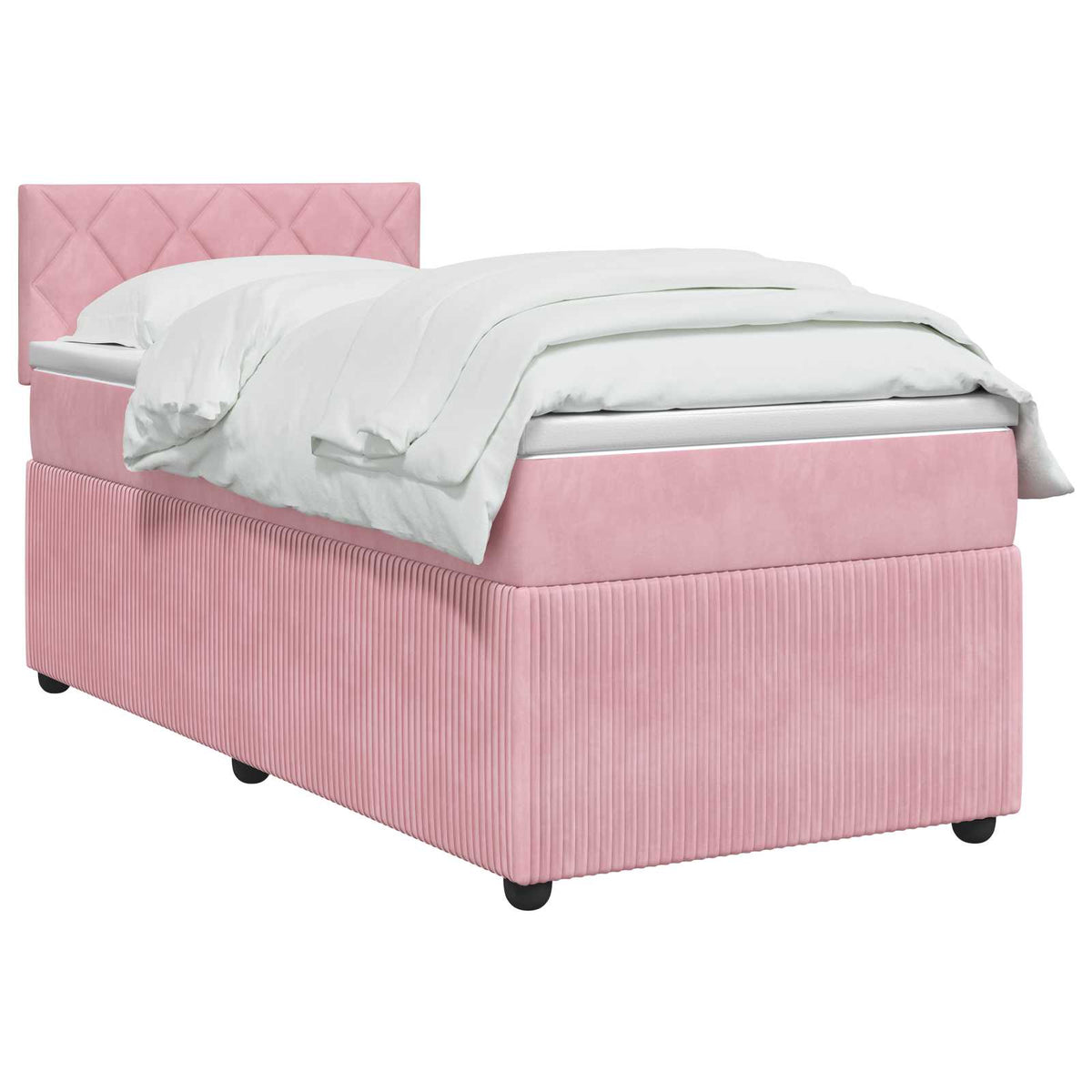 Boxspring krevet s madracem Ružičasta 100 x 200 cm Baršun