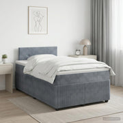 Boxspring krevet s madracem Tamnosiva 120 x 190 cm Baršun