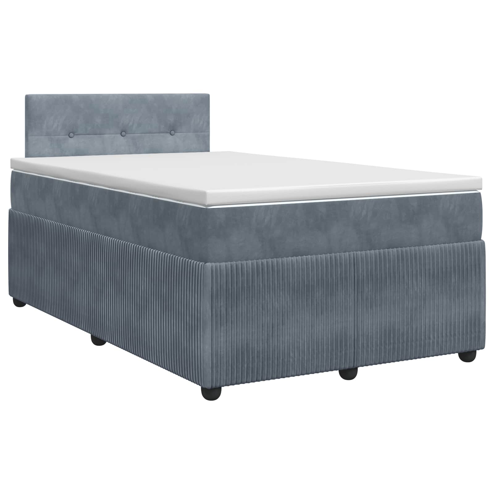 Boxspring krevet s madracem Tamnosiva 120 x 190 cm Baršun