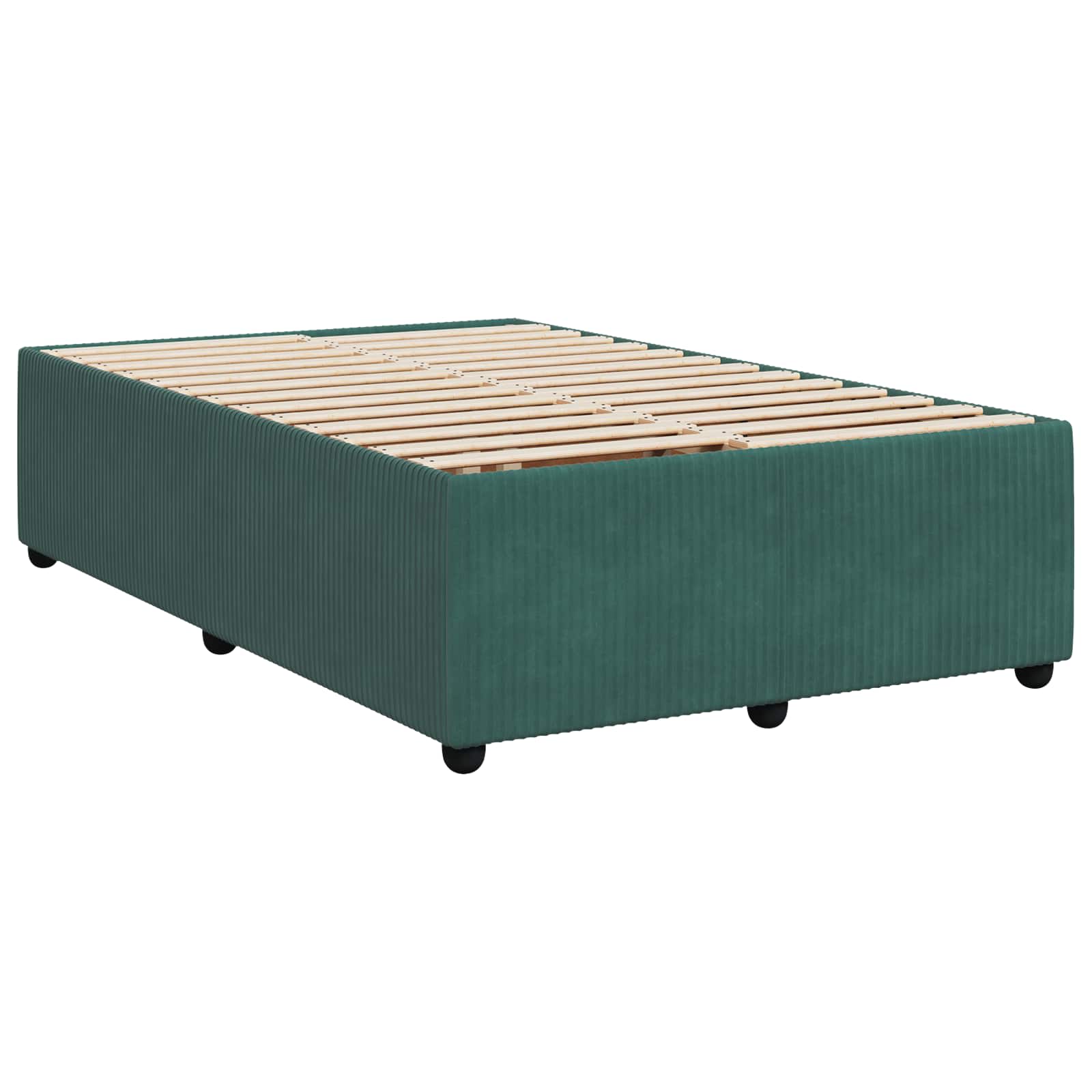 Boxspring krevet s madracem Tamnozelena 120 x 190 cm Baršun