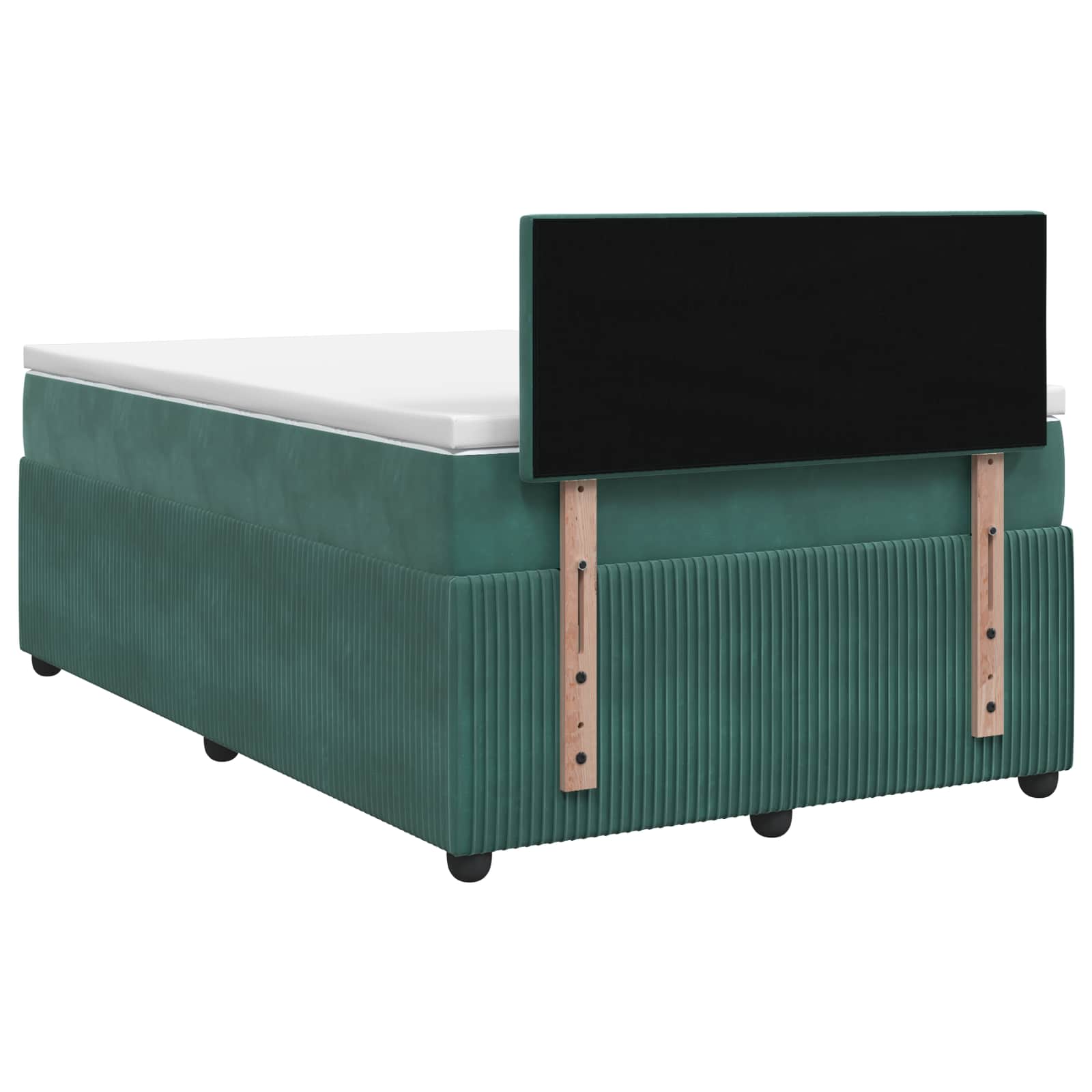Boxspring krevet s madracem Tamnozelena 120 x 190 cm Baršun