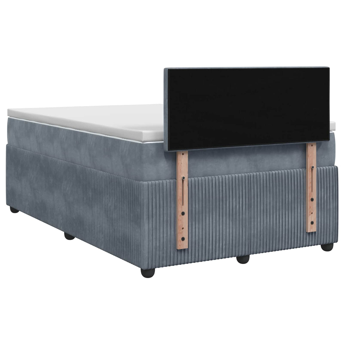 Boxspring krevet s madracem Tamnosiva 120 x 200 cm Baršun