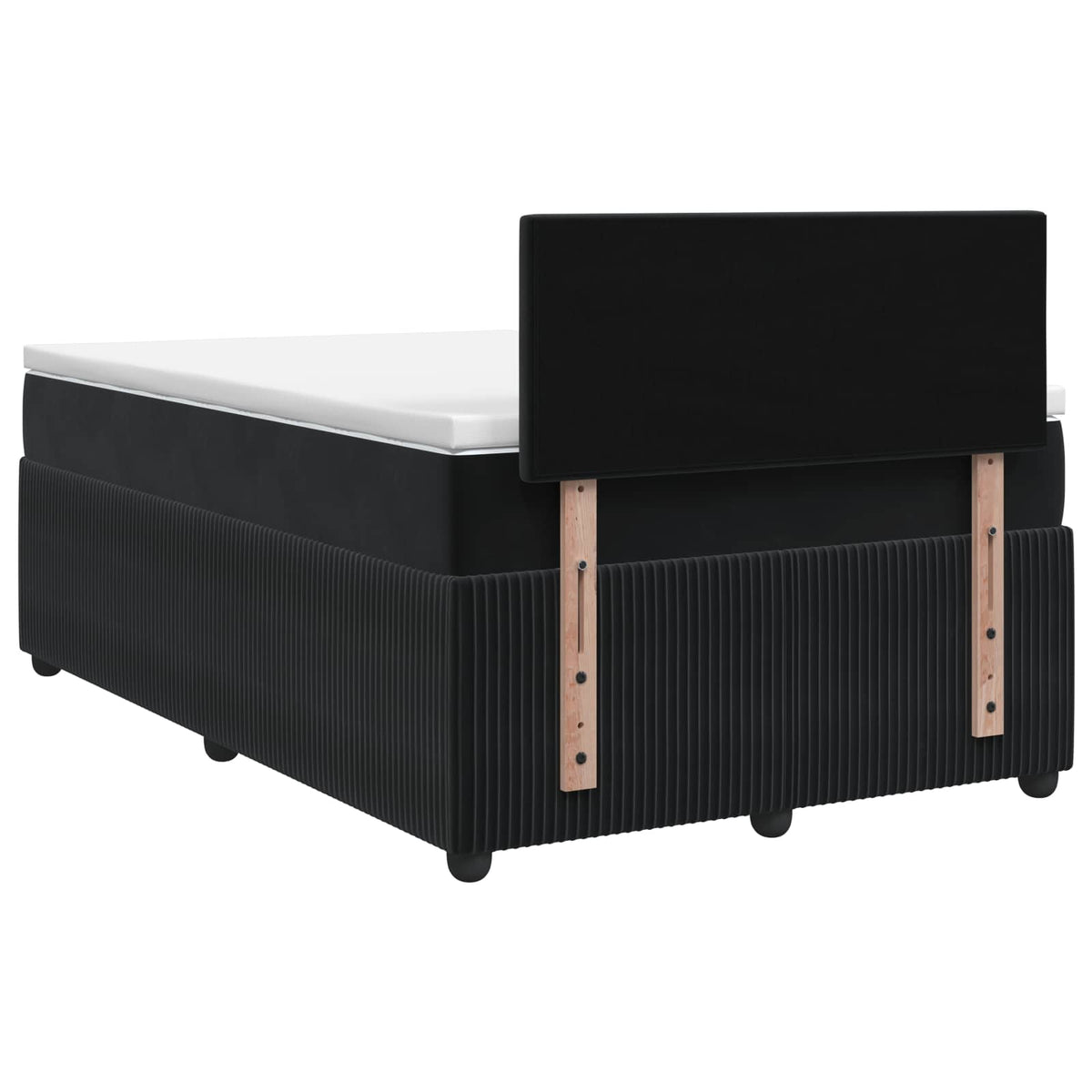 Boxspring krevet s madracem Crna 120 x 200 cm Baršun