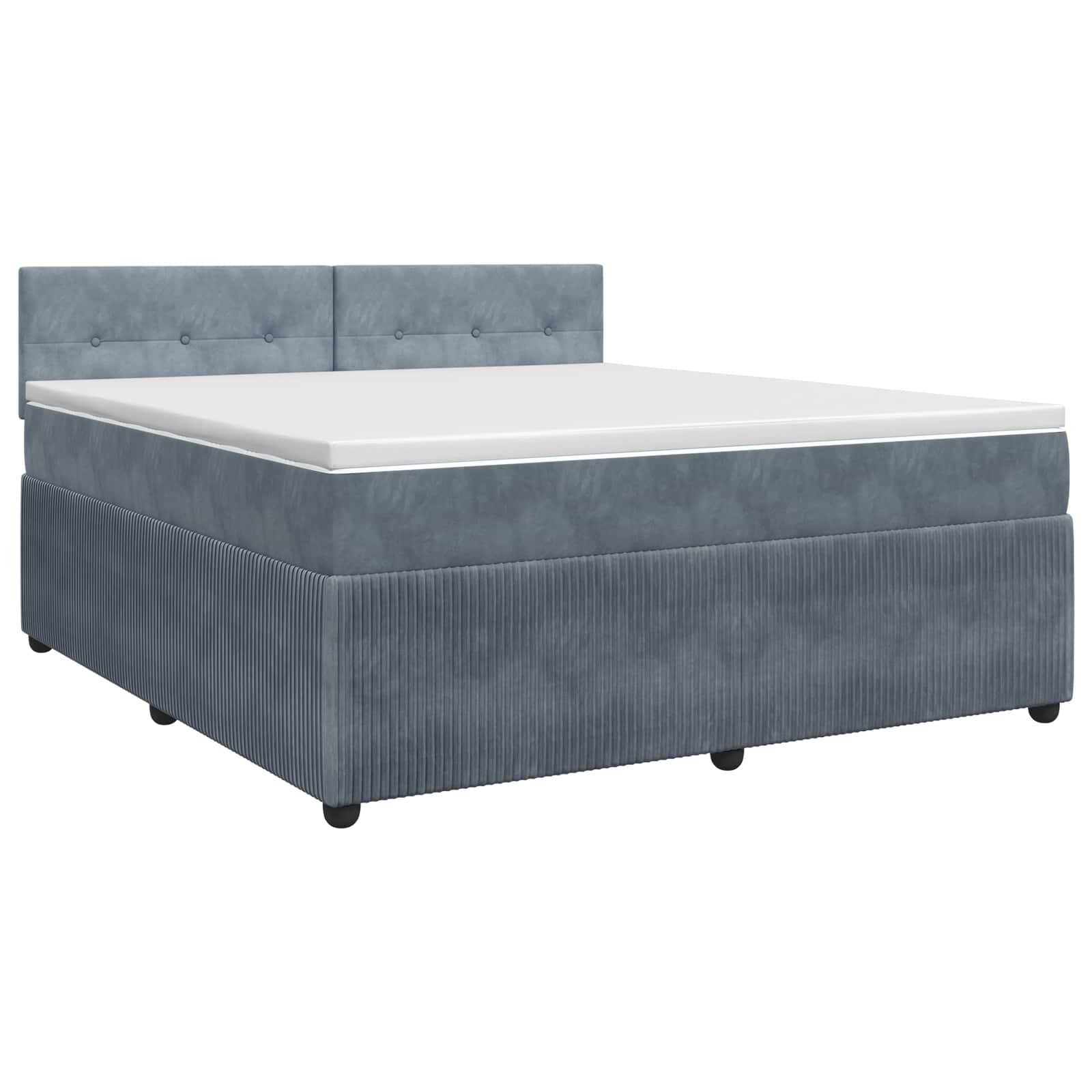 Boxspring krevet s madracem Tamnosiva 140 x 200 cm Baršun