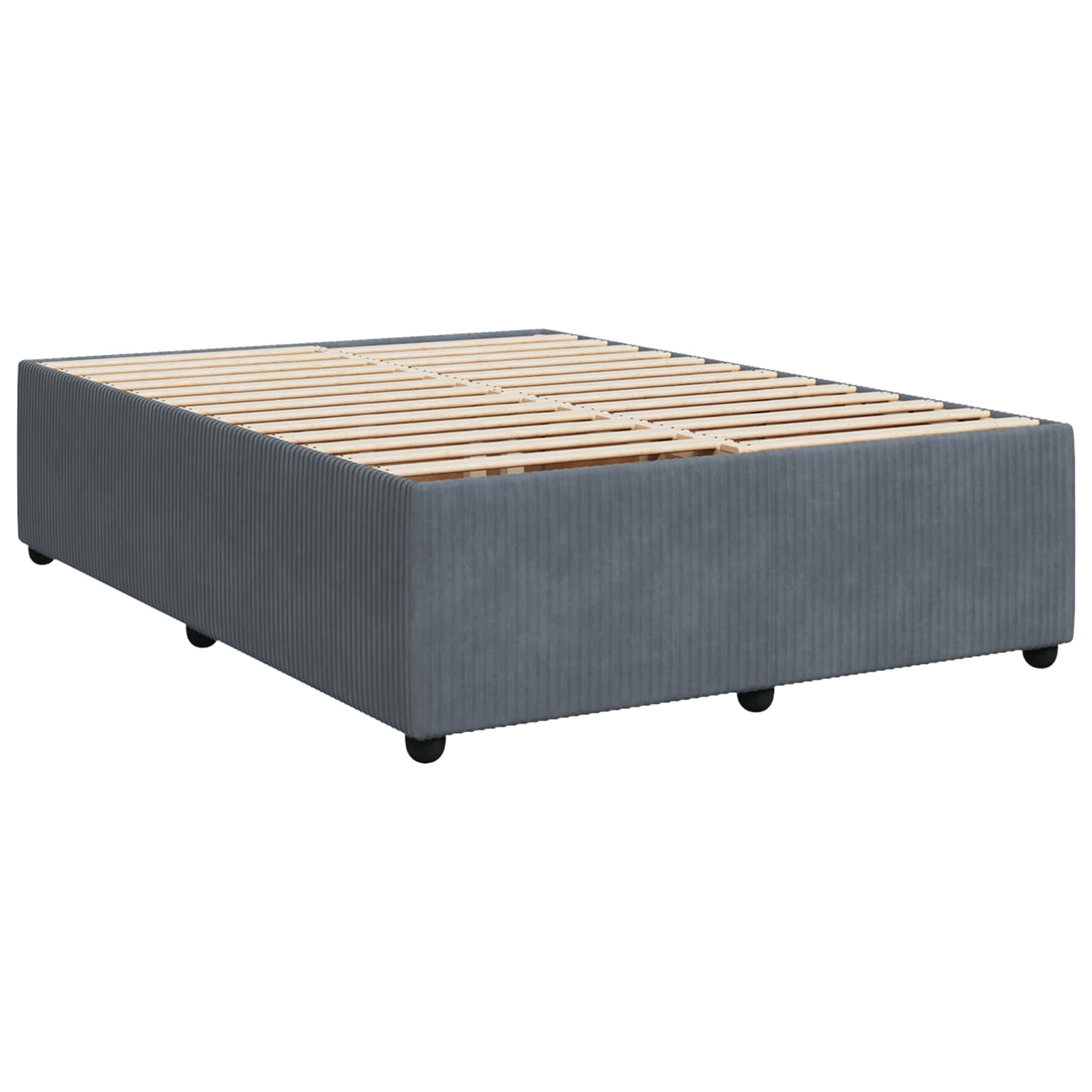 Boxspring krevet s madracem Tamnosiva 140 x 200 cm Baršun