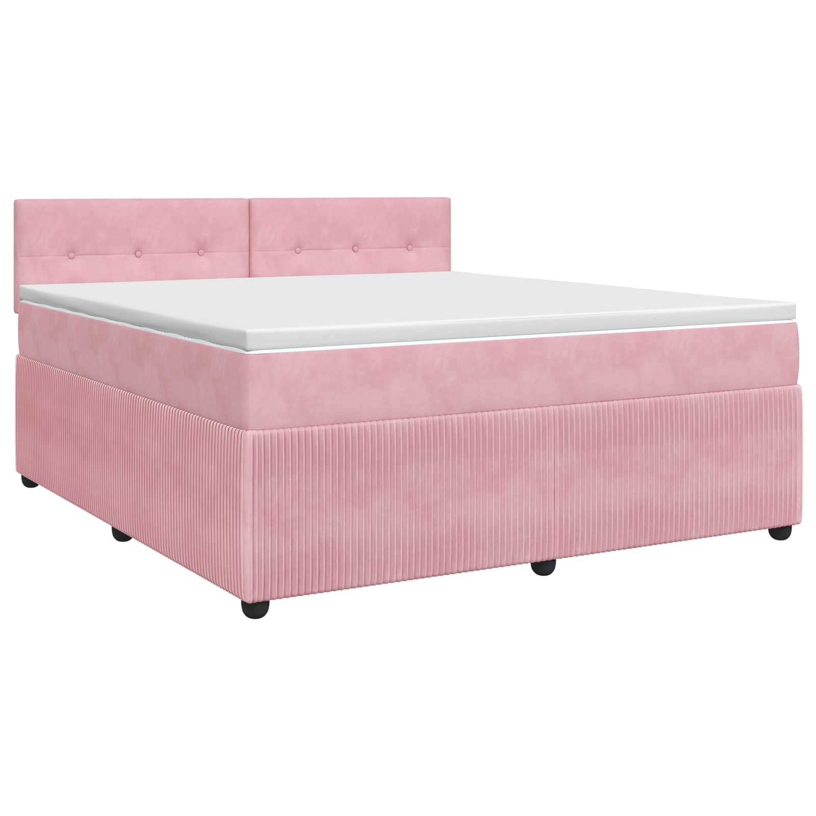 Boxspring krevet s madracem Ružičasta 160 x 200 cm Baršun