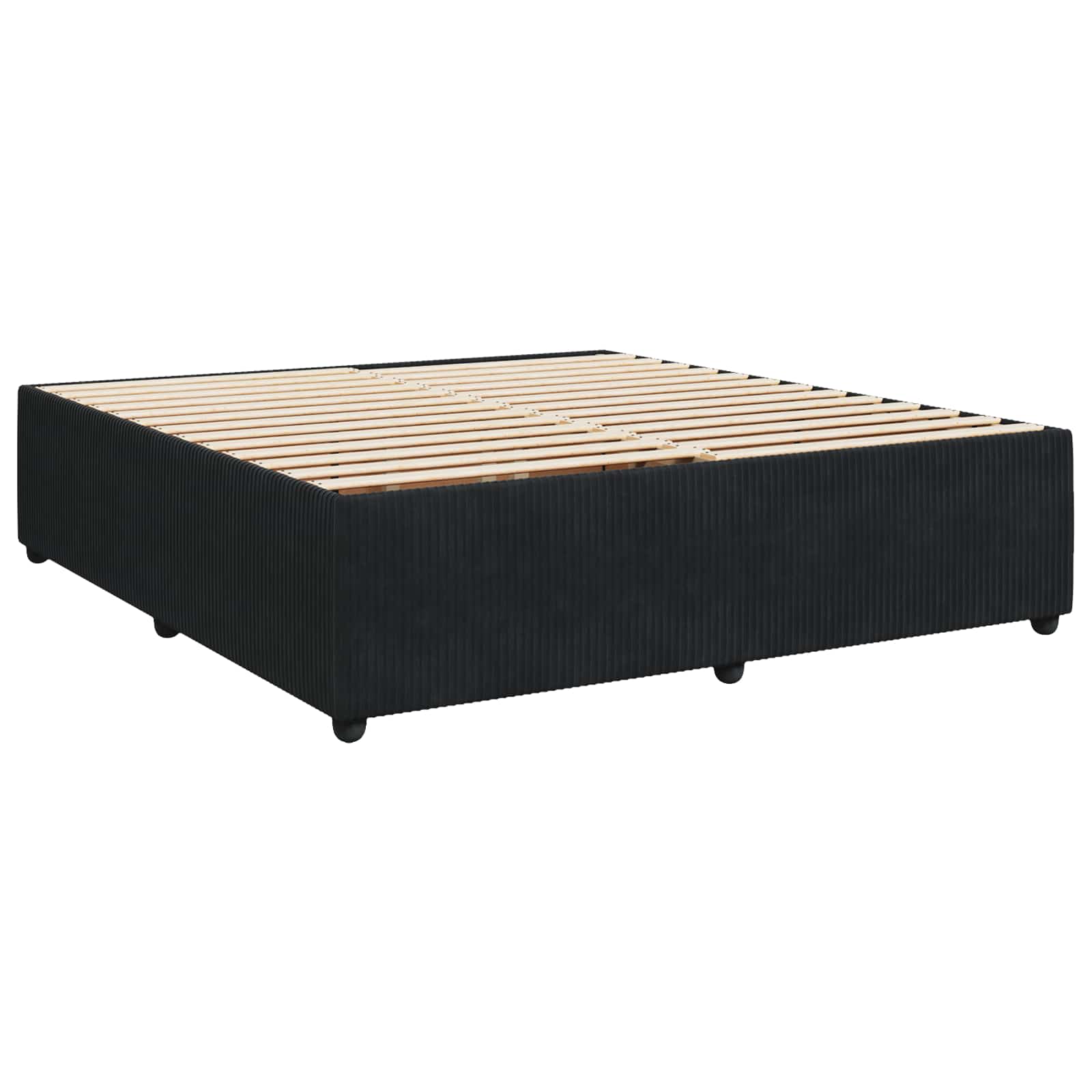 Boxspring krevet s madracem Crna 180 x 200 cm Baršun