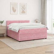 Boxspring krevet s madracem Ružičasta 160 x 200 cm Baršun