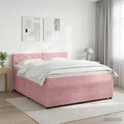 Boxspring krevet s madracem Ružičasta 180 x 200 cm Baršun