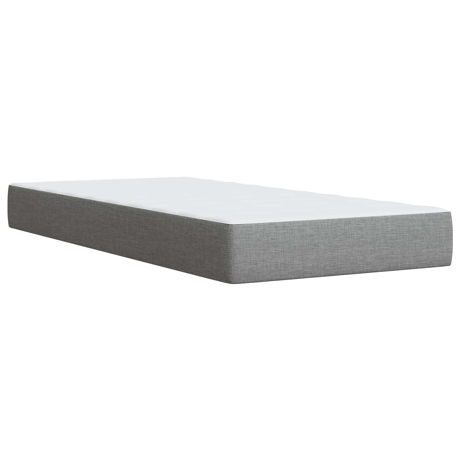 Krevet s box springom, madracem i LED-om Svjetlosiva Tkanina