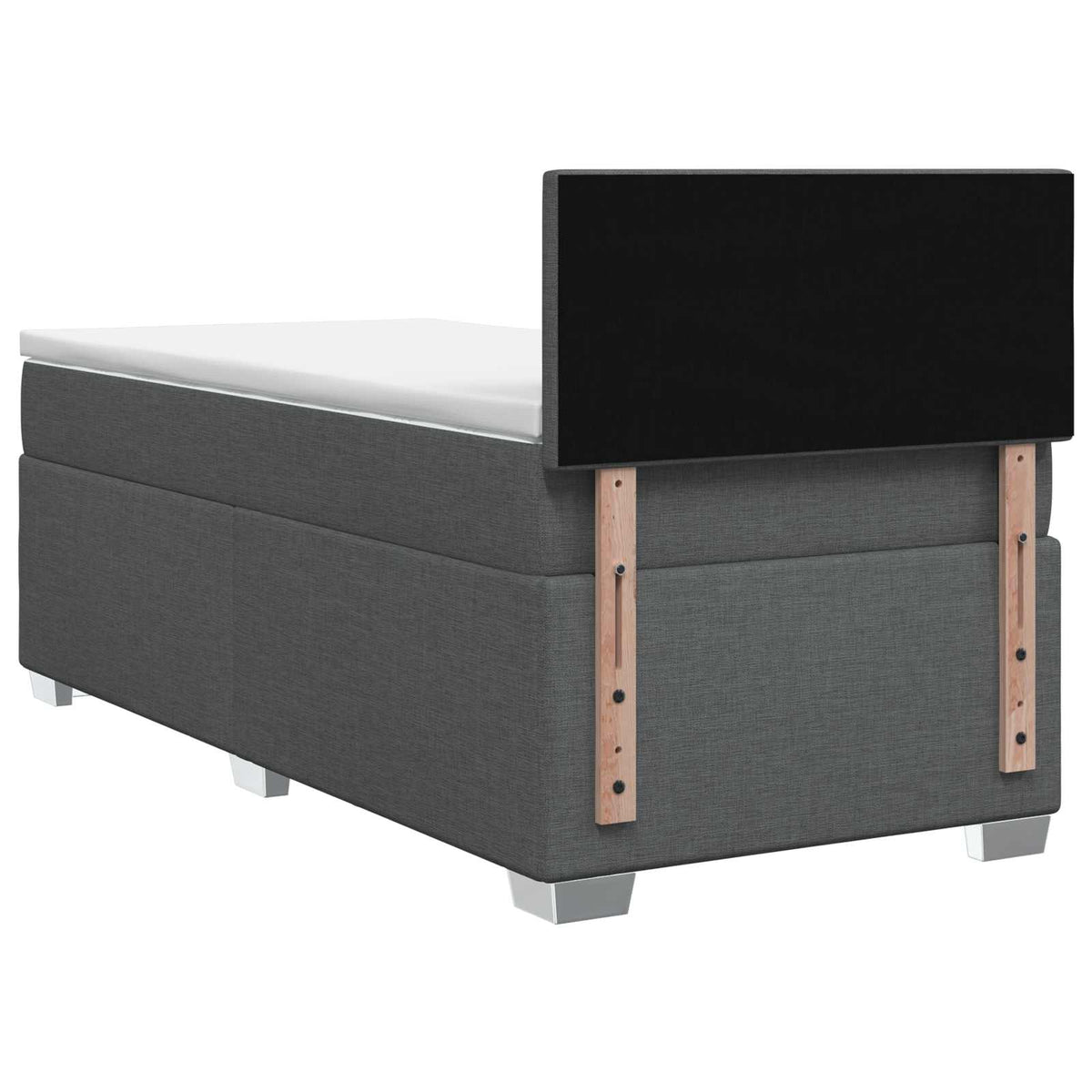 Krevet s box springom, madracem i LED-om Tamnosiva 90 x 190 cm