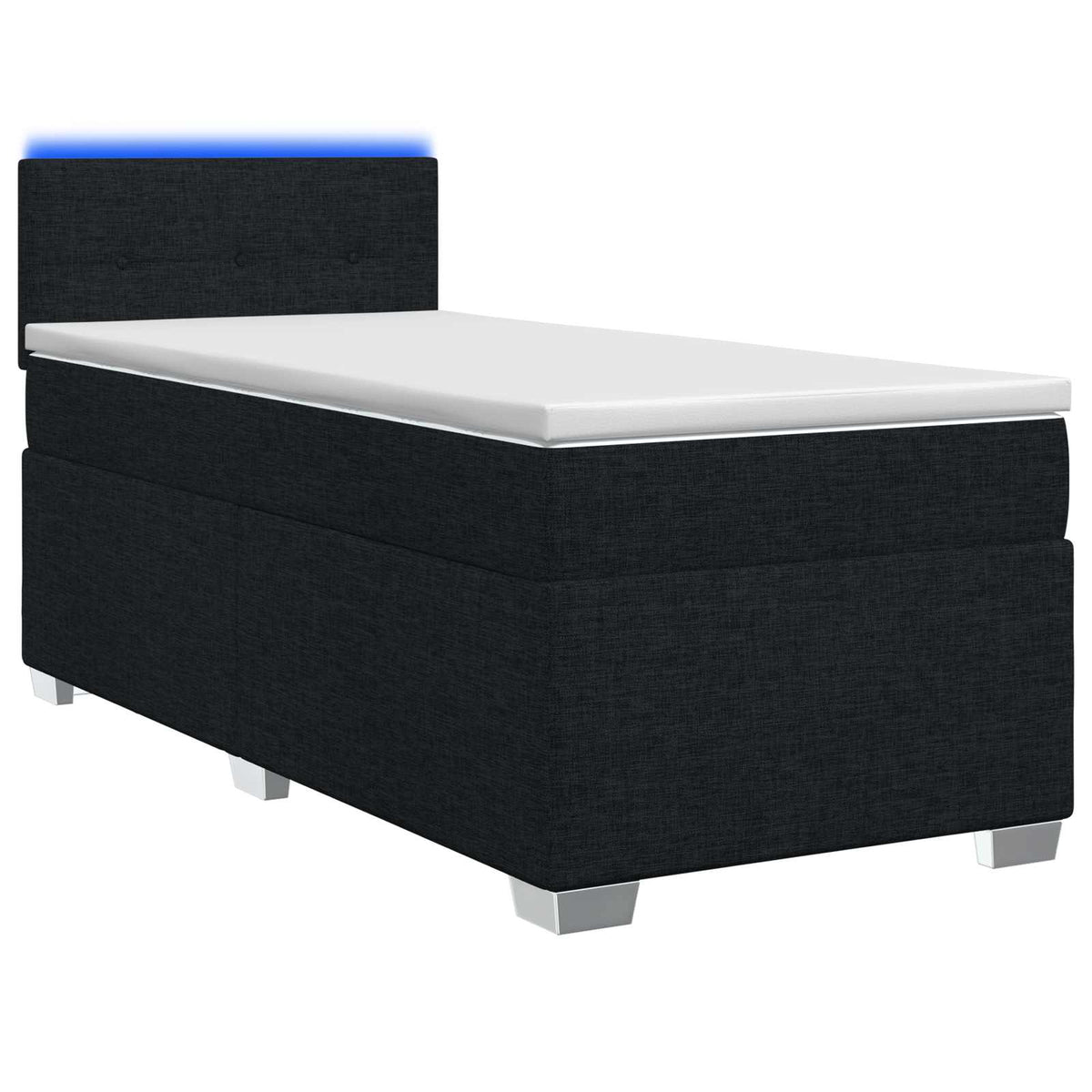 Krevet s box springom, madracem i LED-om Crna 90 x 200 cm