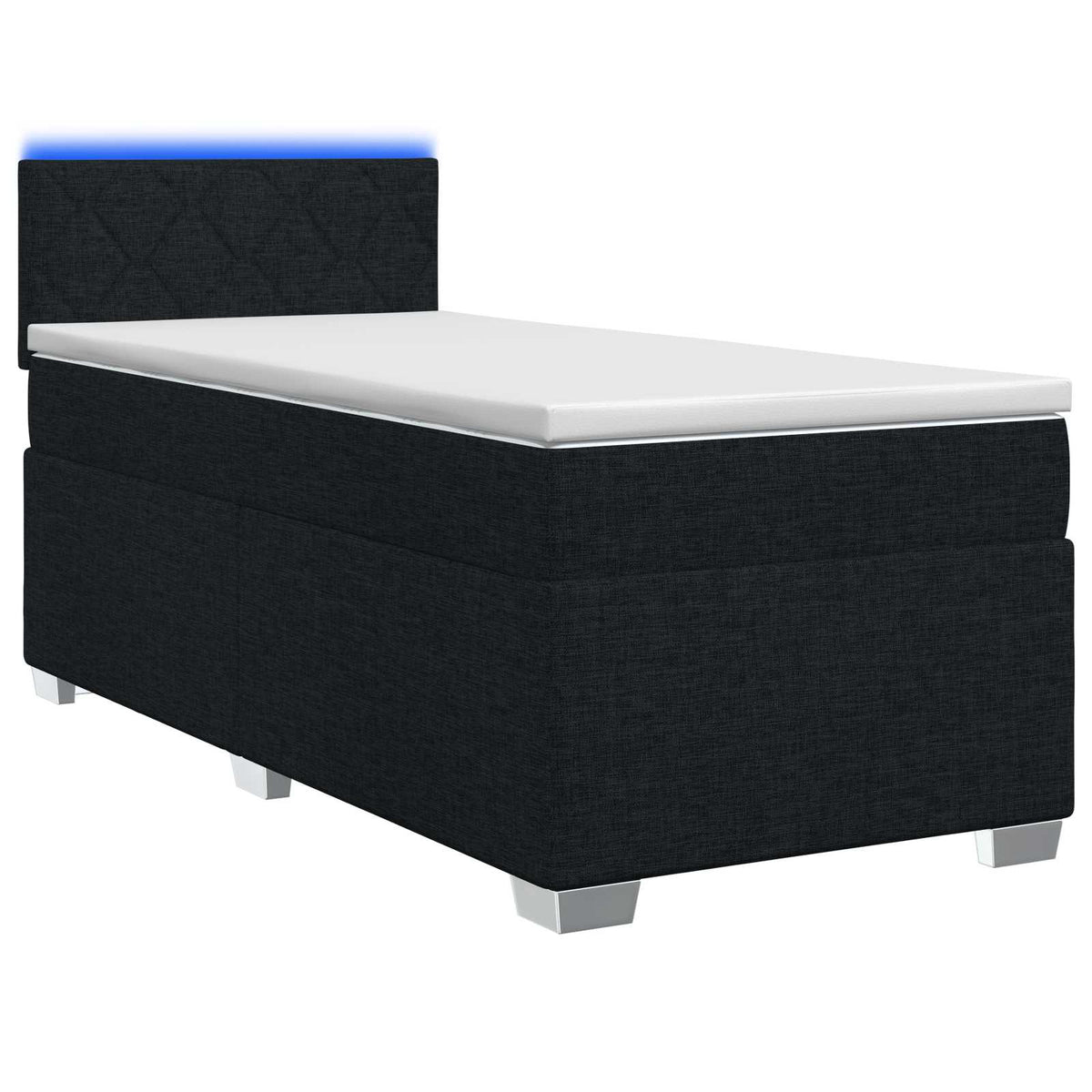 Krevet s box springom, madracem i LED-om Crna 90 x 200 cm