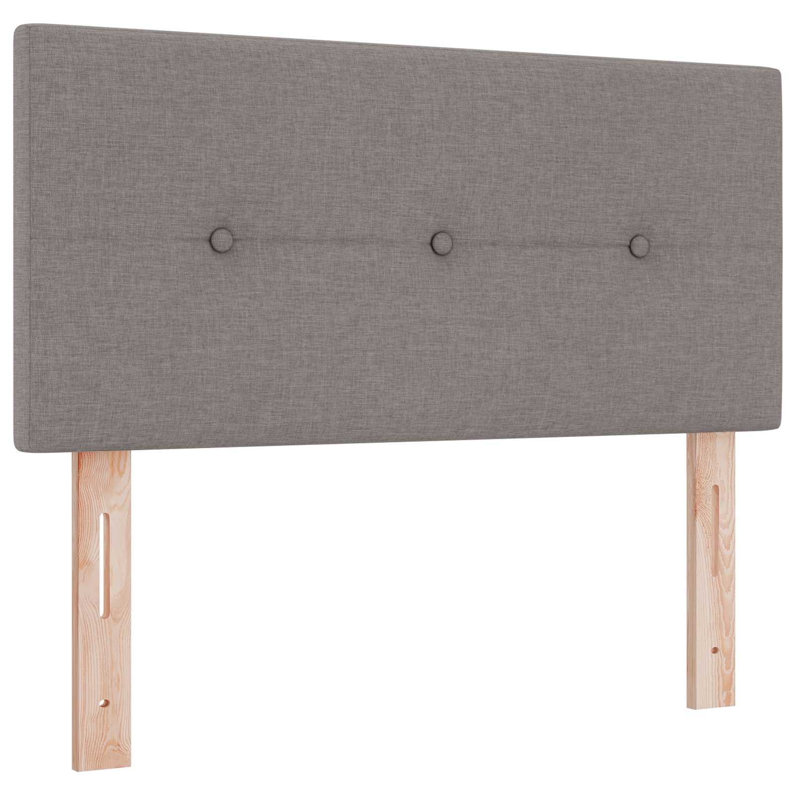 Krevet s box springom, madracem i LED-om Sivosmeđa 100 x 200 cm