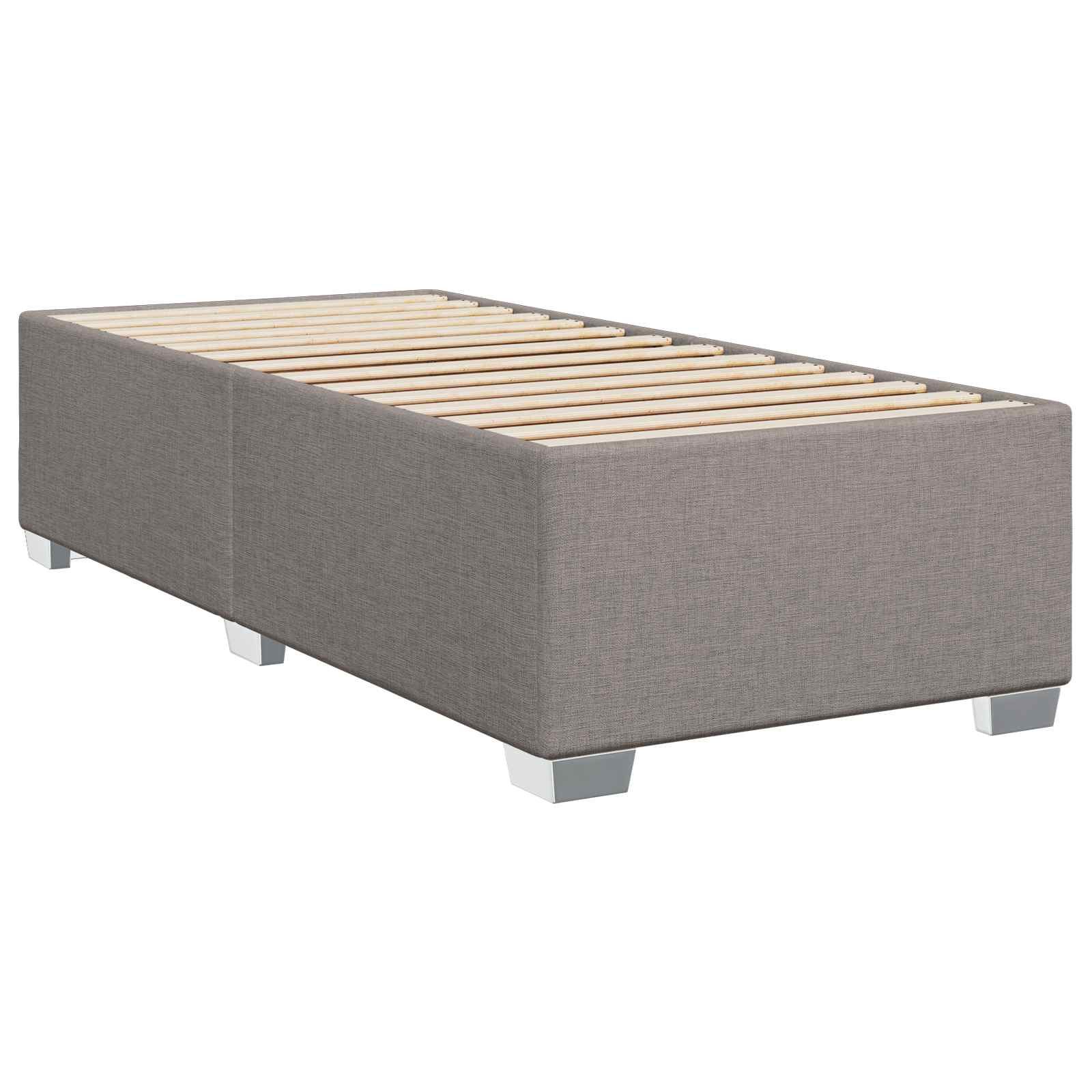 Krevet s box springom, madracem i LED-om Sivosmeđa 100 x 200 cm