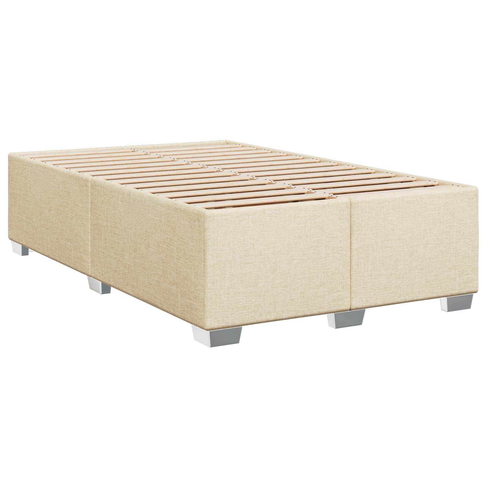 Krevet s box springom, madracem i LED-om Krem 120 x 190 cm