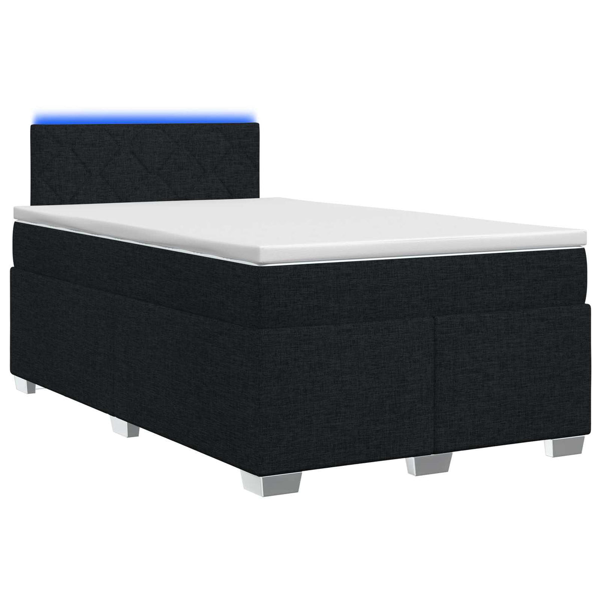 Krevet s box springom, madracem i LED-om Crna 120 x 190 cm