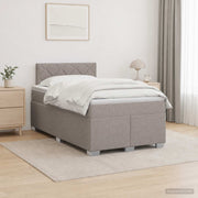 Krevet s box springom, madracem i LED-om Sivosmeđa 120 x 190 cm