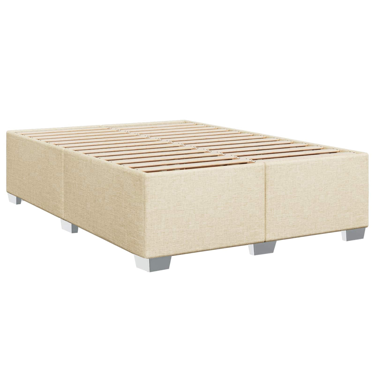 Krevet s box springom, madracem i LED-om Krem 140 x 190 cm