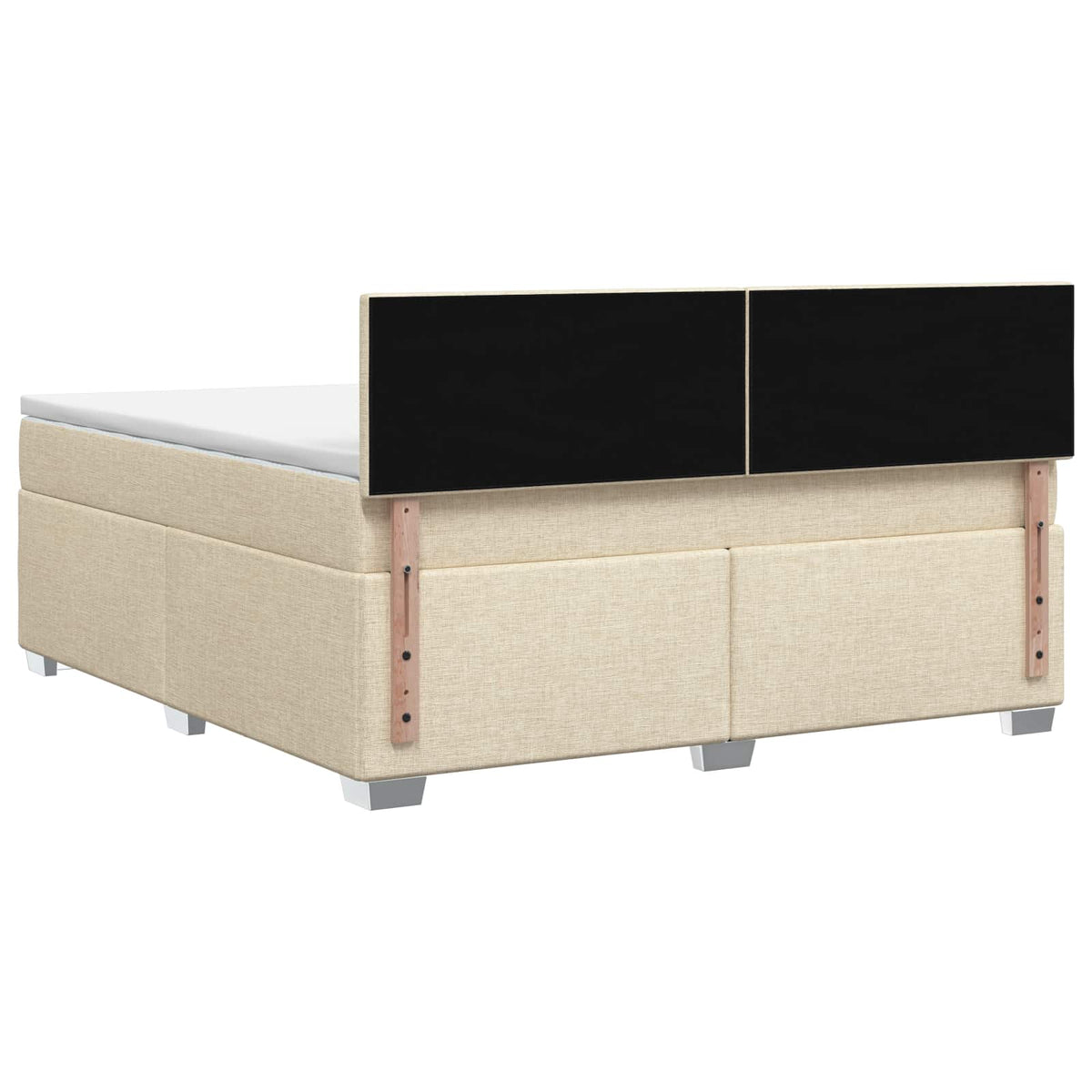 Krevet s box springom, madracem i LED-om Krem 140 x 190 cm