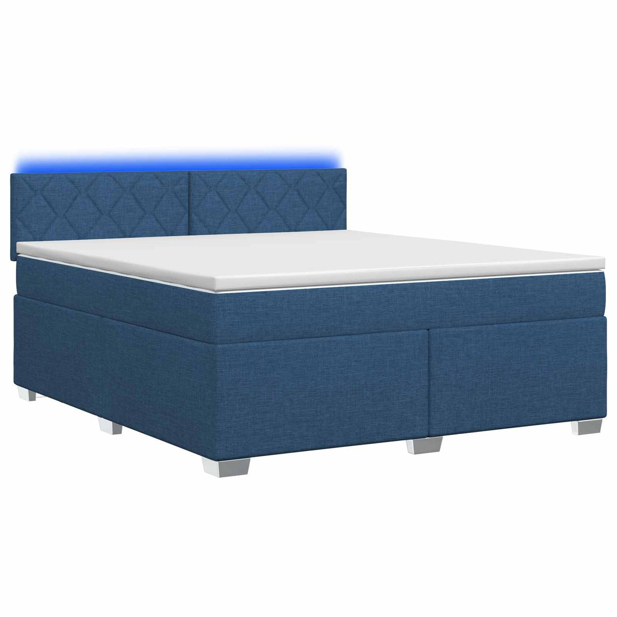 Krevet s box springom, madracem i LED-om Plava 140 x 190 cm