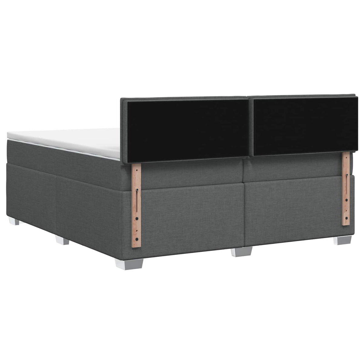 Krevet s box springom, madracem i LED-om Tamnosiva 200 x 200 cm