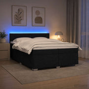 Krevet s box springom, madracem i LED-om Crna 200 x 200 cm