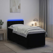 Krevet s box springom, madracem i LED-om Crna 80 x 200 cm