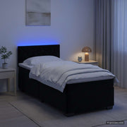 Krevet s box springom, madracem i LED-om Crna 90 x 200 cm