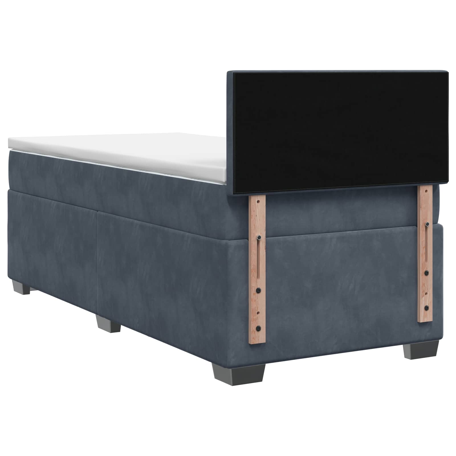 Krevet s box springom, madracem i LED-om Tamnosiva 90 x 200 cm