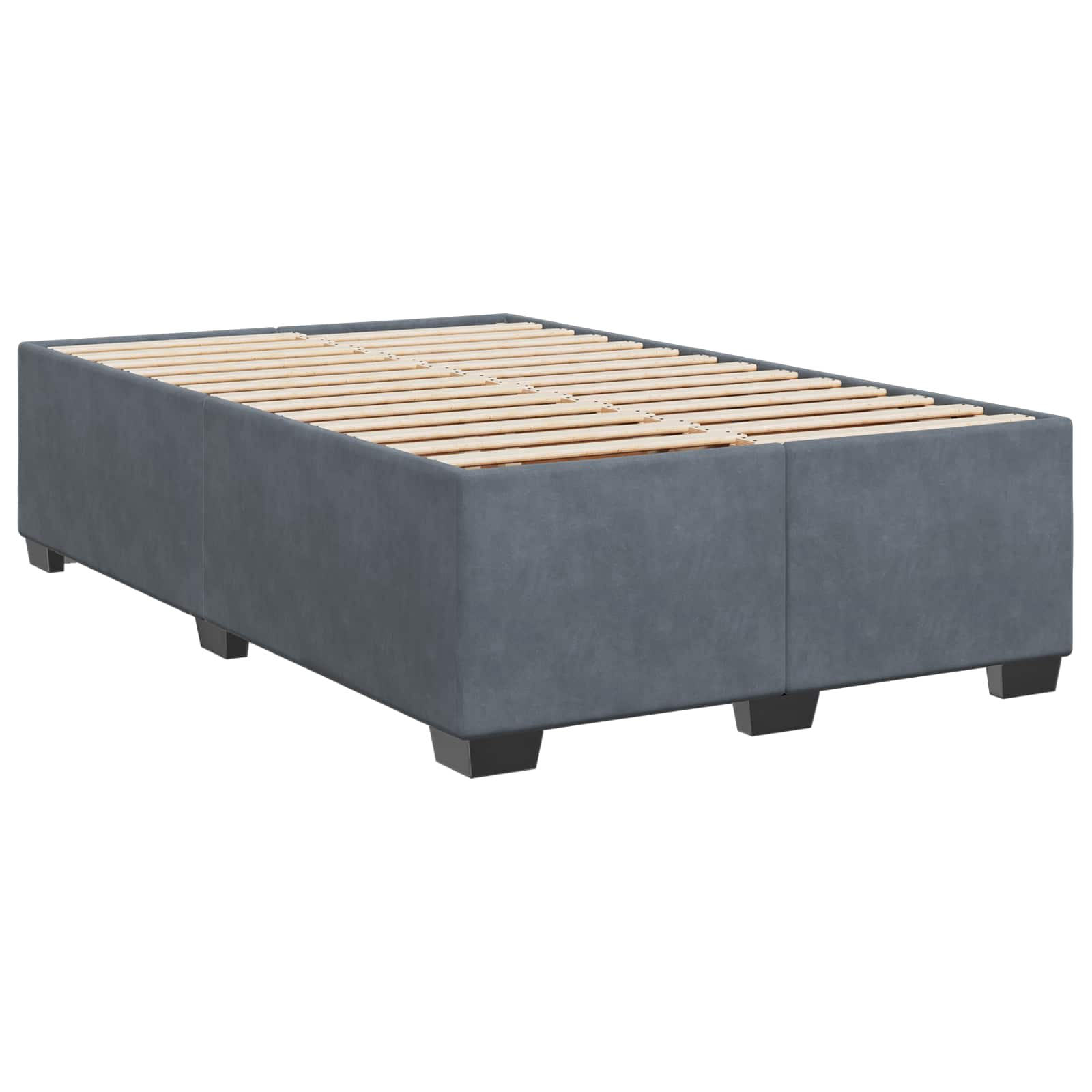 Krevet s box springom, madracem i LED-om Tamnosiva 120 x 200 cm