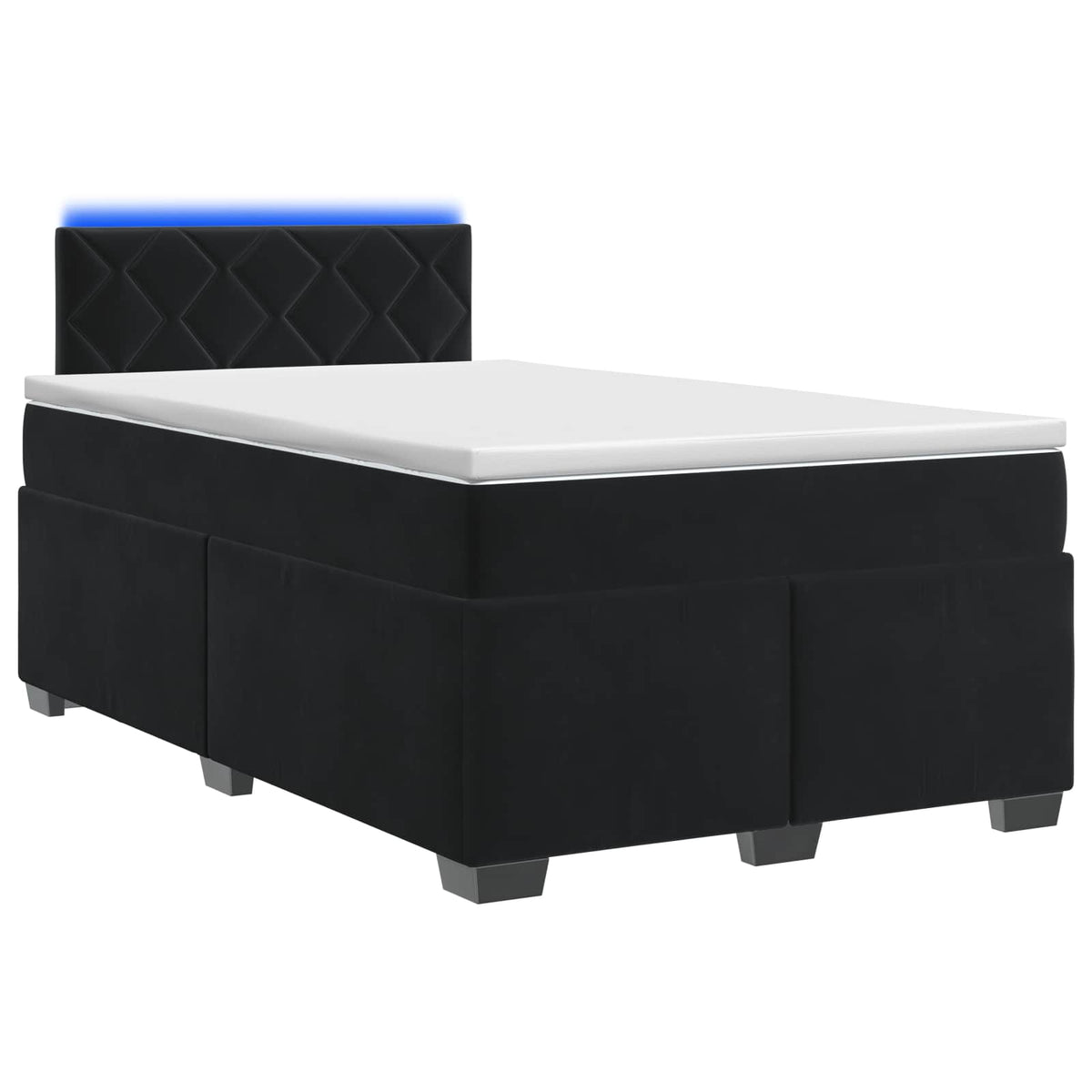 Krevet s box springom, madracem i LED-om Crna 120 x 200 cm